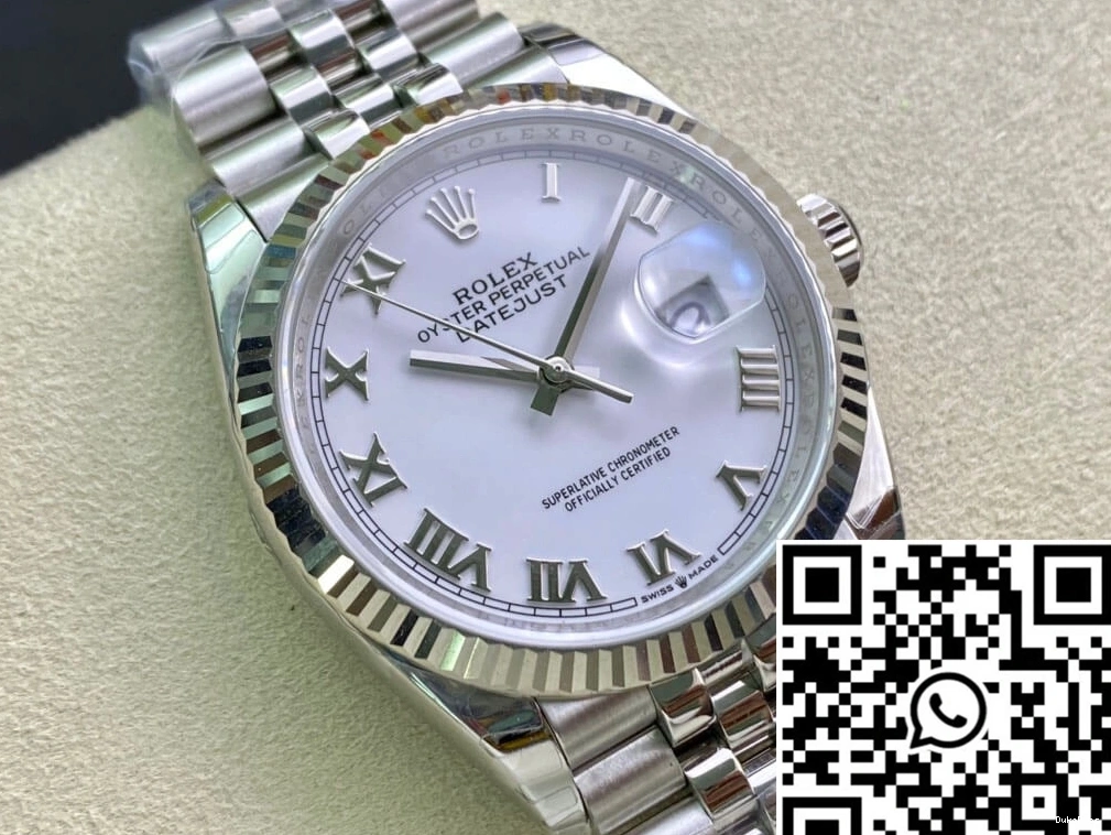 Datejust M126234-0025 EW Dial Rolex White Factory 0730